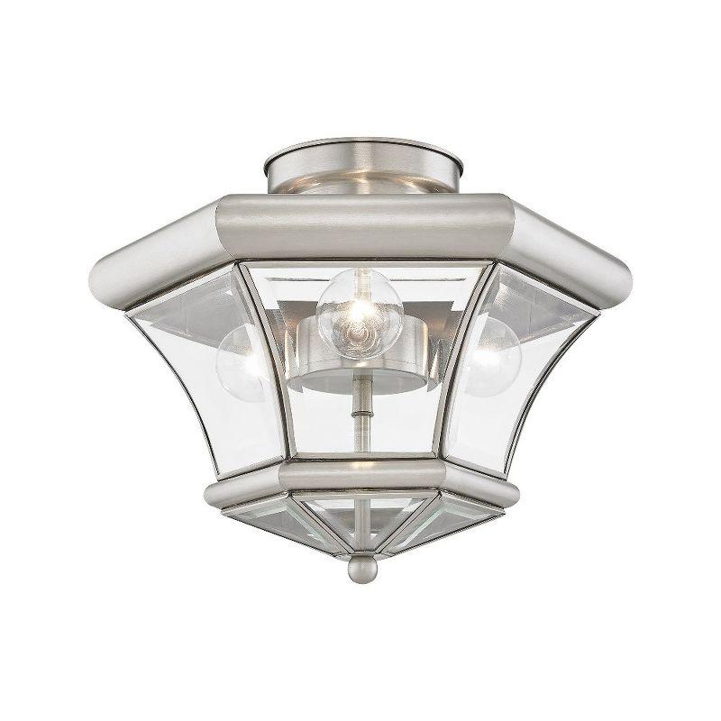 Livex Lighting Monterey 3 - Light Flush Mount in  Brushed Nickel