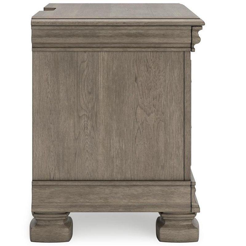 Lexorne 3 Drawer Nightstand in Gray