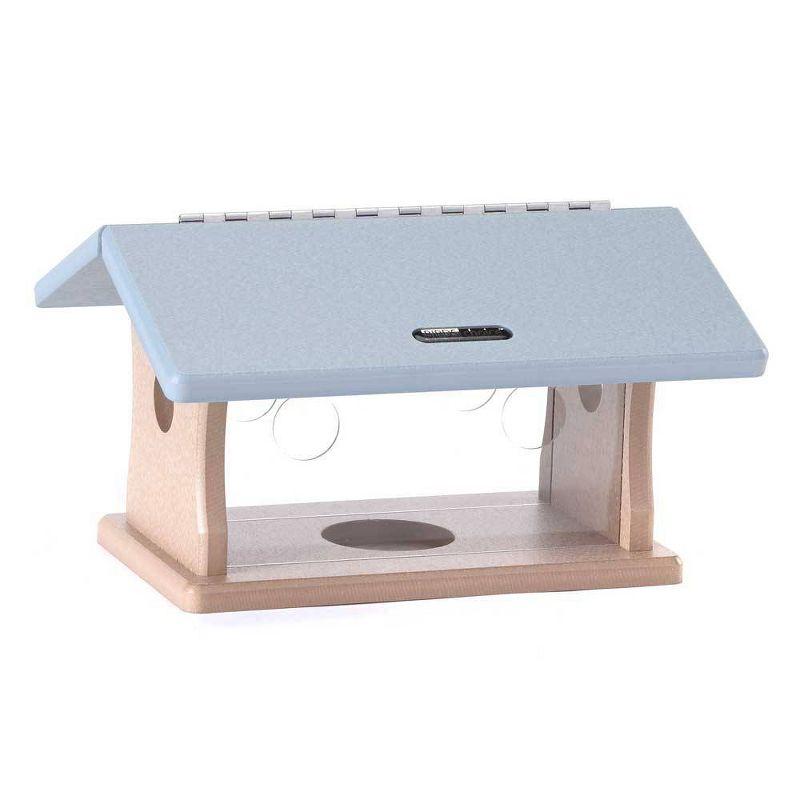 Birds Choice Bluebird Feeder in Taupe and Blue Recycled Plastic