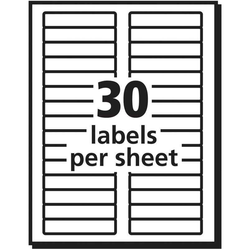 Avery Laser/Inkjet File Folder Labels 2/3" x 3 7/16" White 30/Sheet 779330