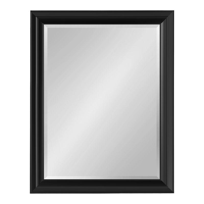 Black Rectangular Wood Vanity Wall Mirror 22"x28"