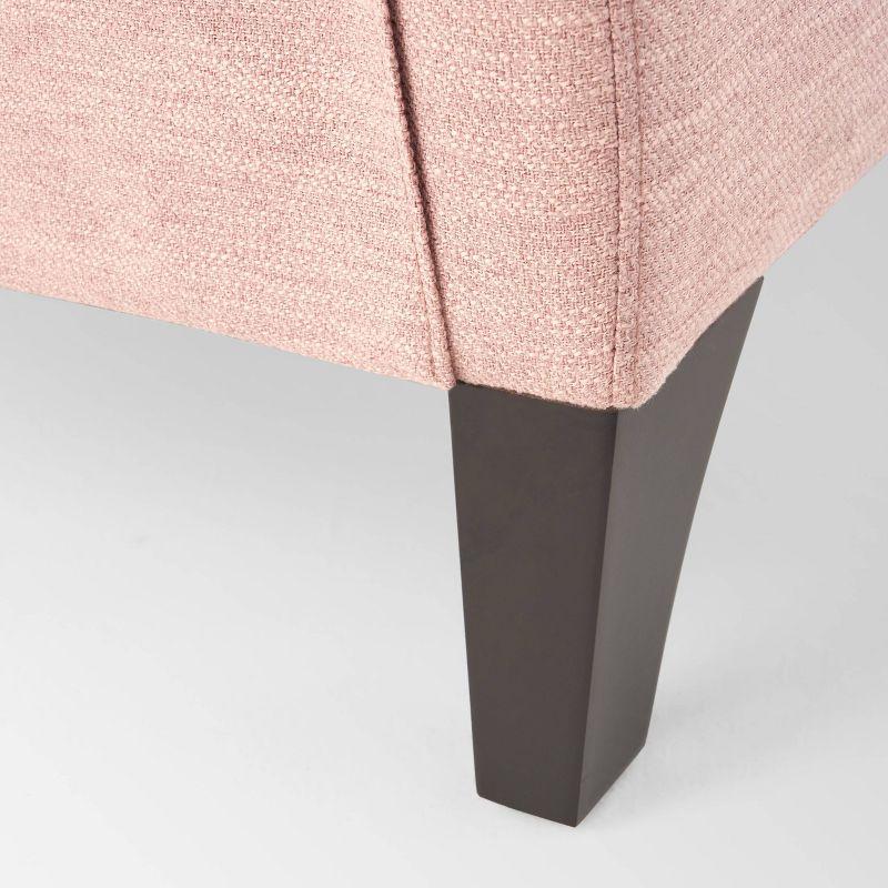 Alscot Contemporary Push Back Recliner Light Pink - Christopher Knight Home: Upholstered Accent Chair, 250lb Capacity