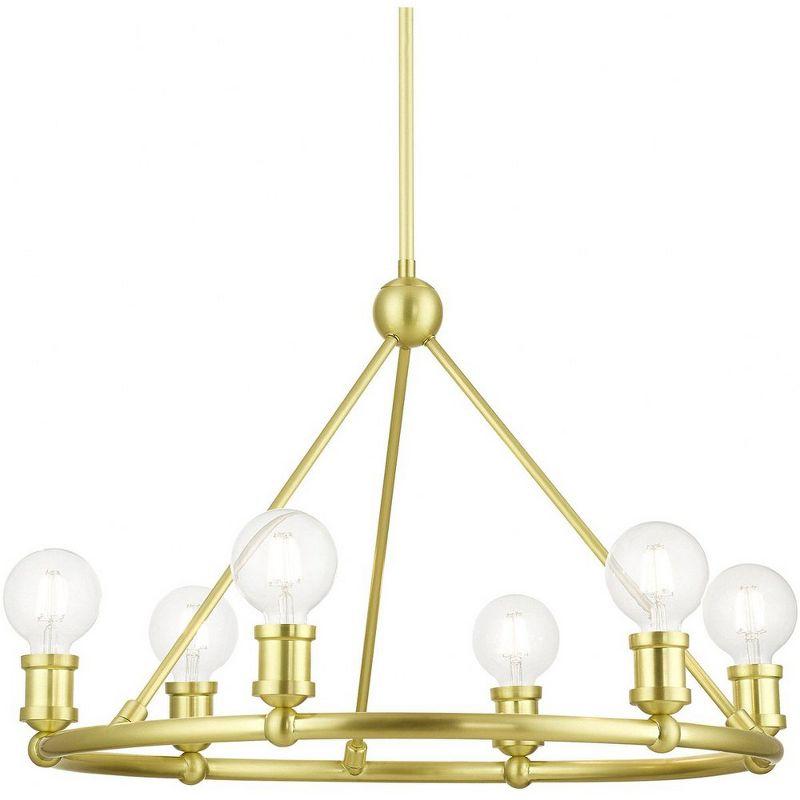 Livex Lighting Lansdale 6 - Light Chandelier in  Satin Brass