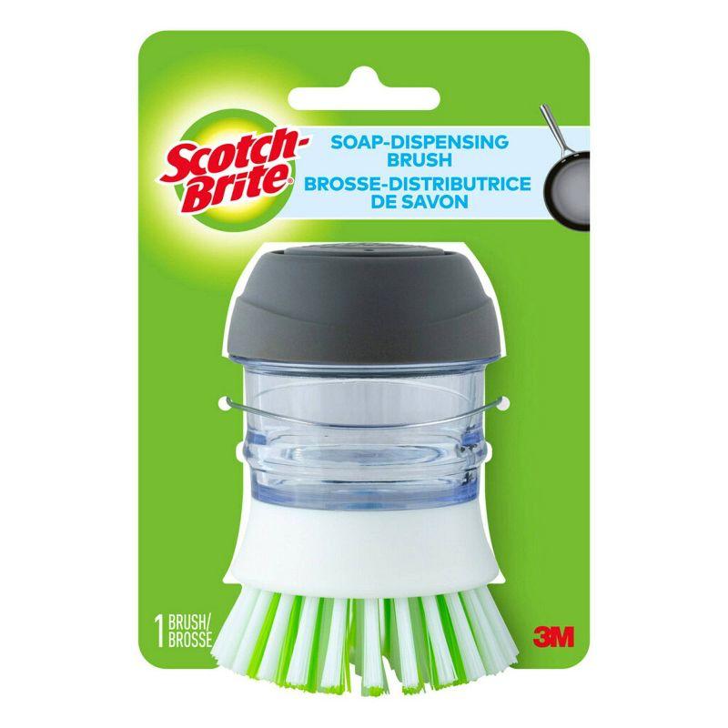 Scotch-Brite Blue and White Synthetic Soap Dispenser Dish Brush