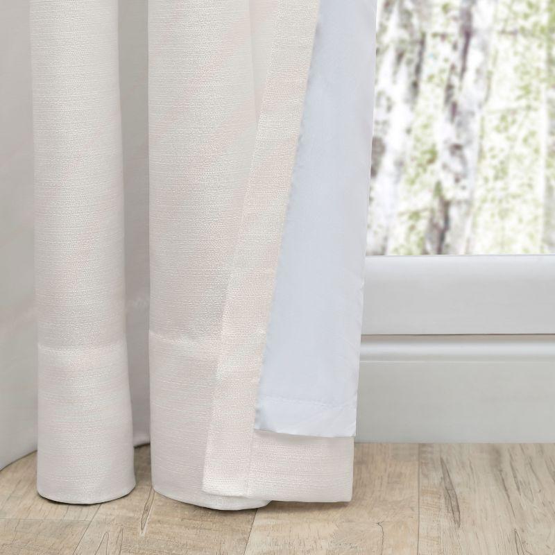 White Room-Darkening Pleated Patio Panel with Back Tabs