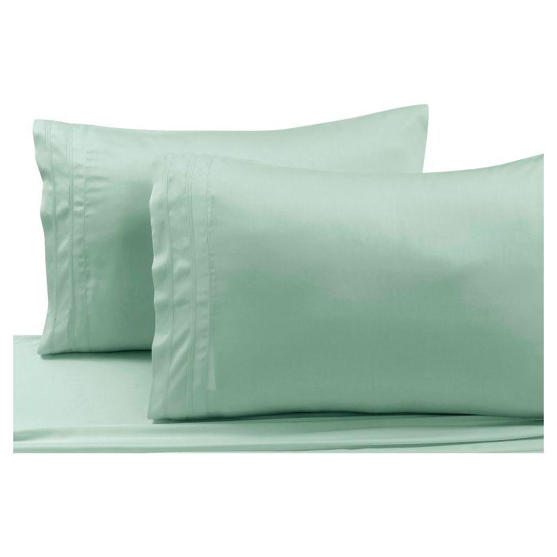 Rayon from Bamboo Solid Pillowcase Pair (King) Sage 300 Thread Count - Tribeca Living