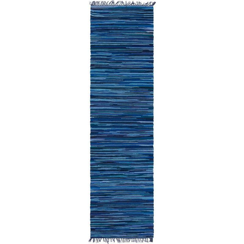 Unique Loom 2' 7 x 9' 10 Striped Chindi Cotton Runner Rug