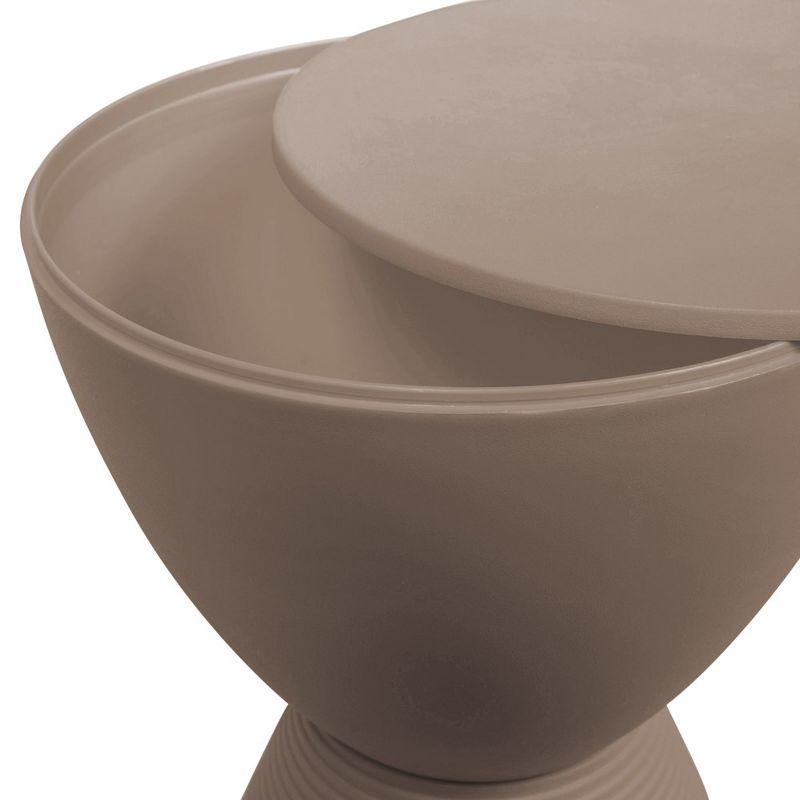 LeisureMod Boyd Modern Round Plastic Side Table