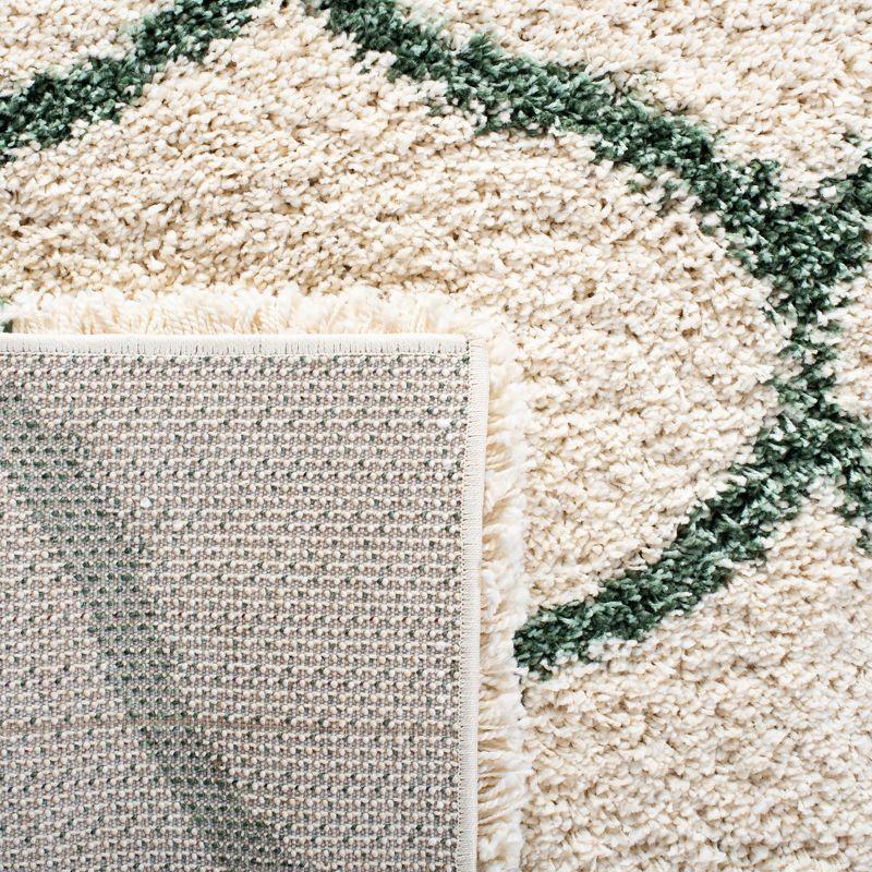 Hudson Shag SGH280 Power Loomed Area Rug - Ivory/Green - 5'3"x7'6" - Safavieh.