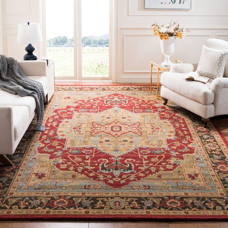 Elegant Heirloom Natural/Navy Synthetic 8'x11' Area Rug