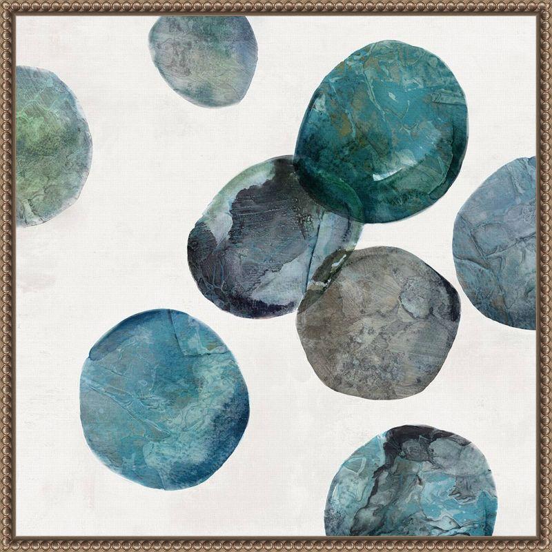 Amanti Art Blue Orbits by Jacob Q Framed Canvas Wall Art Print