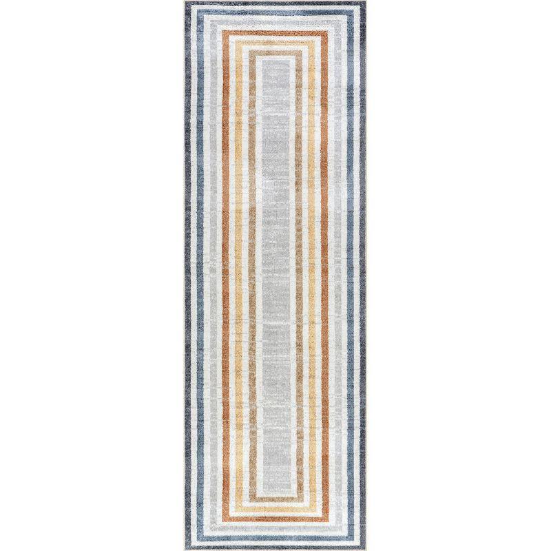 Nuloom AliÃ©nor Striped Machine Washable Indoor Area Rug, Runner 2' 6" x 10', Multicolor