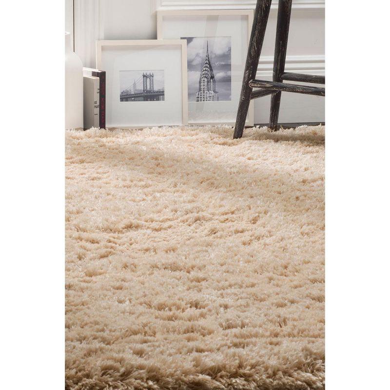 Polar Shag PSG800 Power Loomed Indoor Area Rug - 6'7"x9'2" - Light Beige - Safavieh