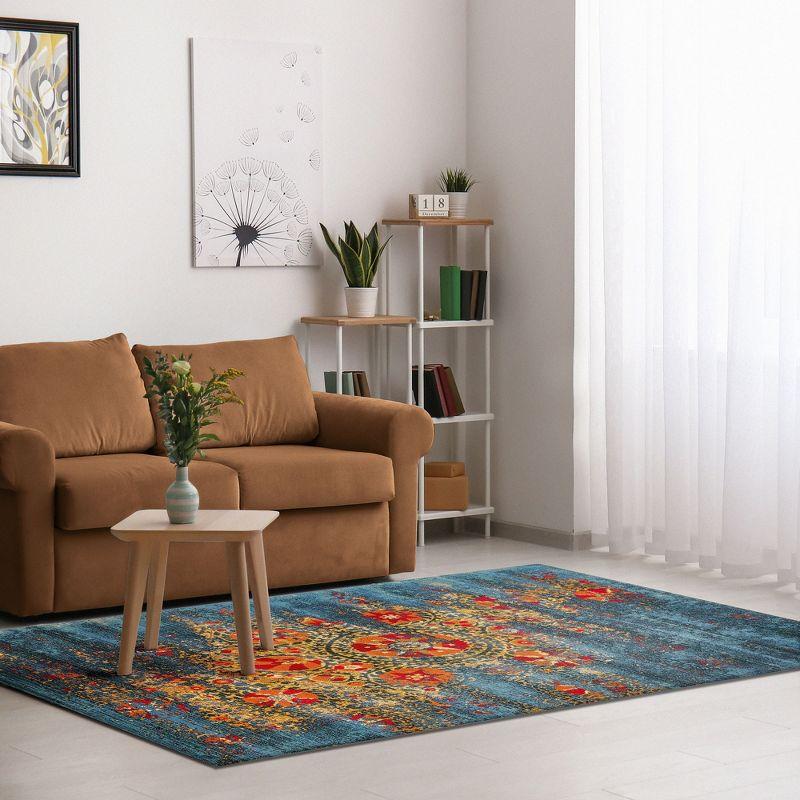 Liora Manne Marina Suzanie Indoor/Outdoor Area Rug Blue 3'11" x 5'10"