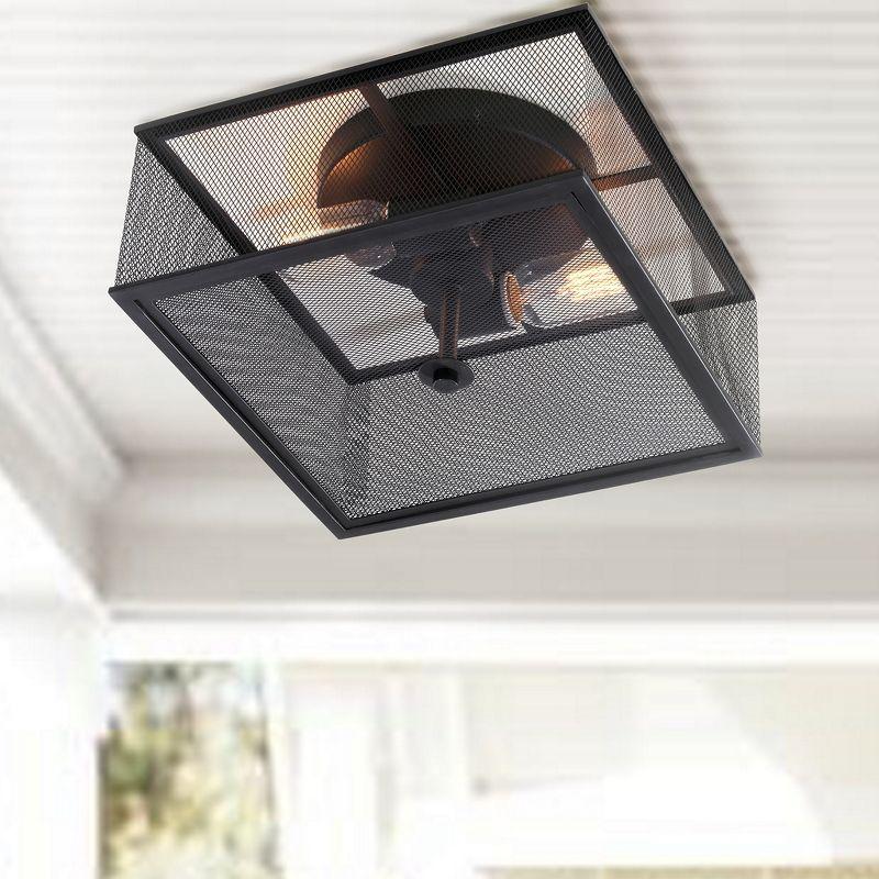 Hagan Flush Mount - Black - Safavieh.