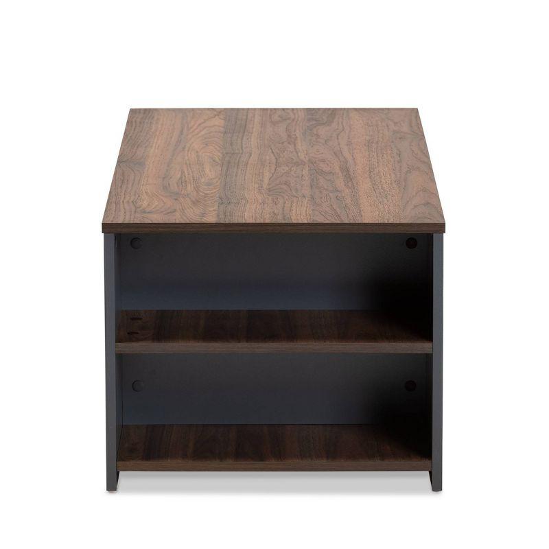 Thornton Wood Storage Coffee Table: Modern Living Room Furniture - Baxton Studio