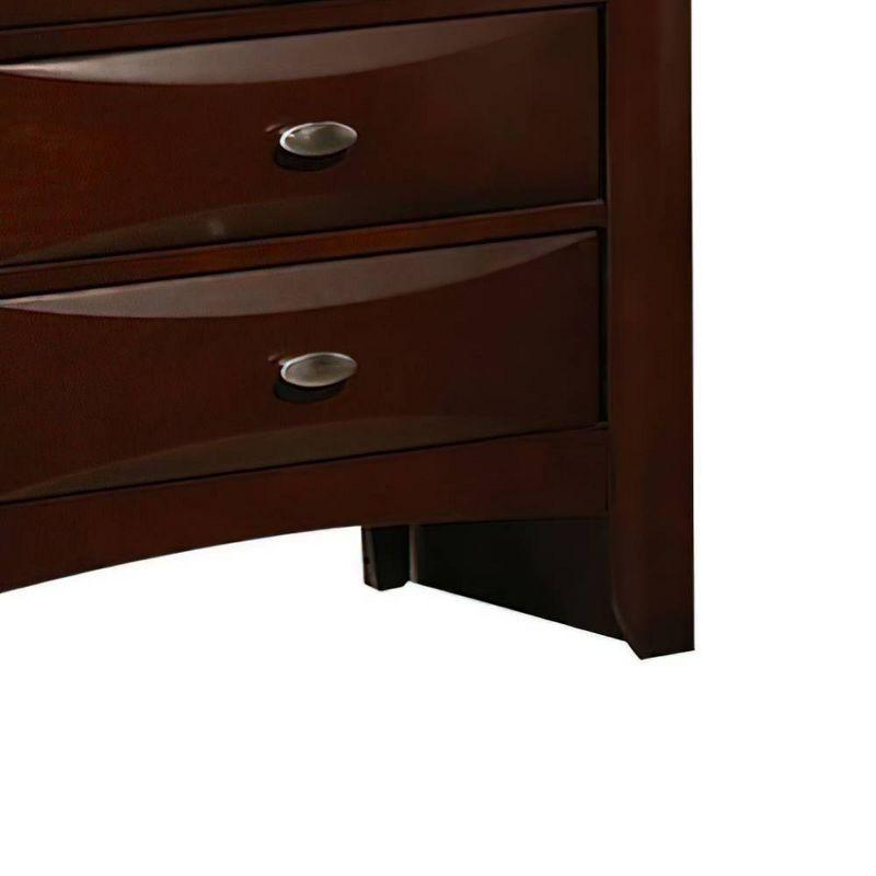 Acme Furniture Ireland I Storage Nightstand Espresso Finish: Square Wood Frame, Metal Glides, 250lb Capacity