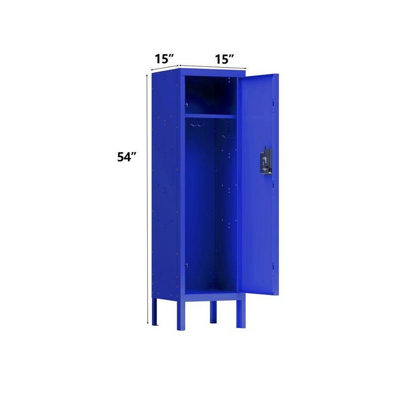 Single Tier Locker Steel Storage Cabinet With 2 Separate Compartments For Home Office School Gym Bedroom