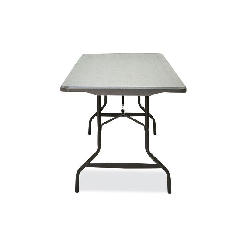 Iceberg IndestrucTable Commercial Folding Table, Rectangular, 72" x 30" x 29", Charcoal Top, Charcoal Base/Legs