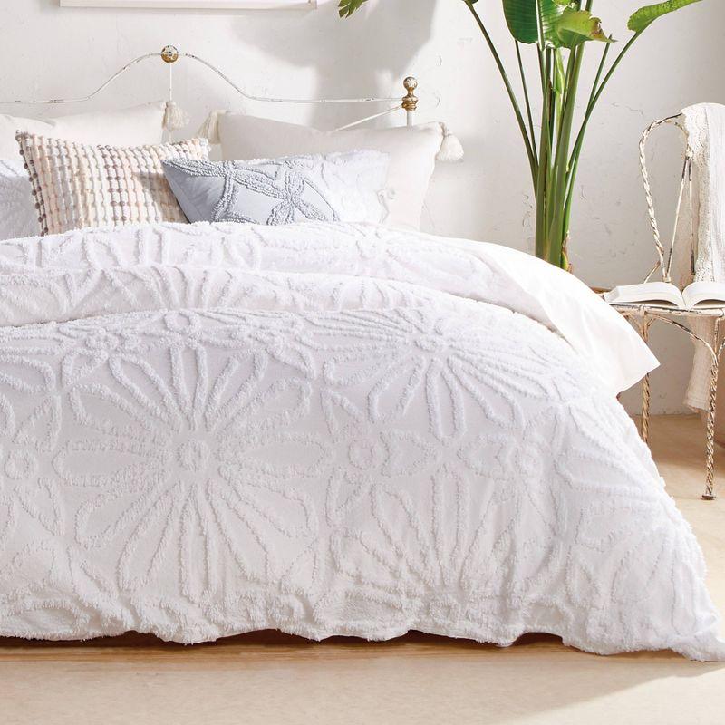 White King Cotton Chenille Tufted Comforter Set