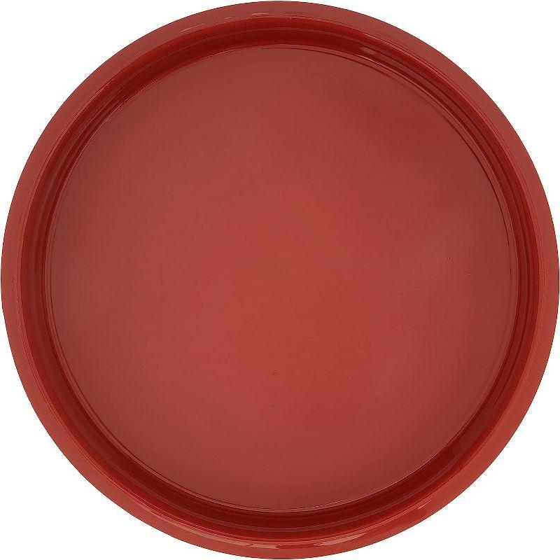 Round Red Silicone Non-Stick Baking Pan, 10.26"