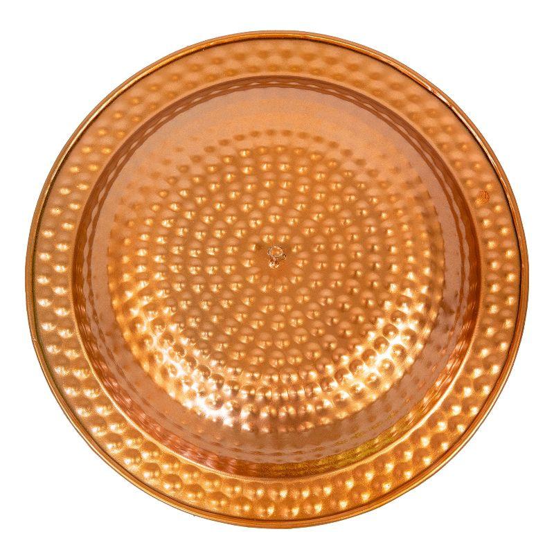 Sunnydaze Outdoor Deck-Mounted Bird Bath or Bird Feeder with Copper Finish - 12"