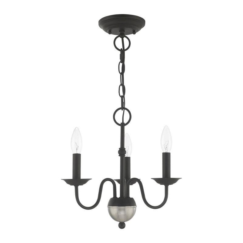 Livex Lighting Windsor 3 - Light Chandelier in  Black
