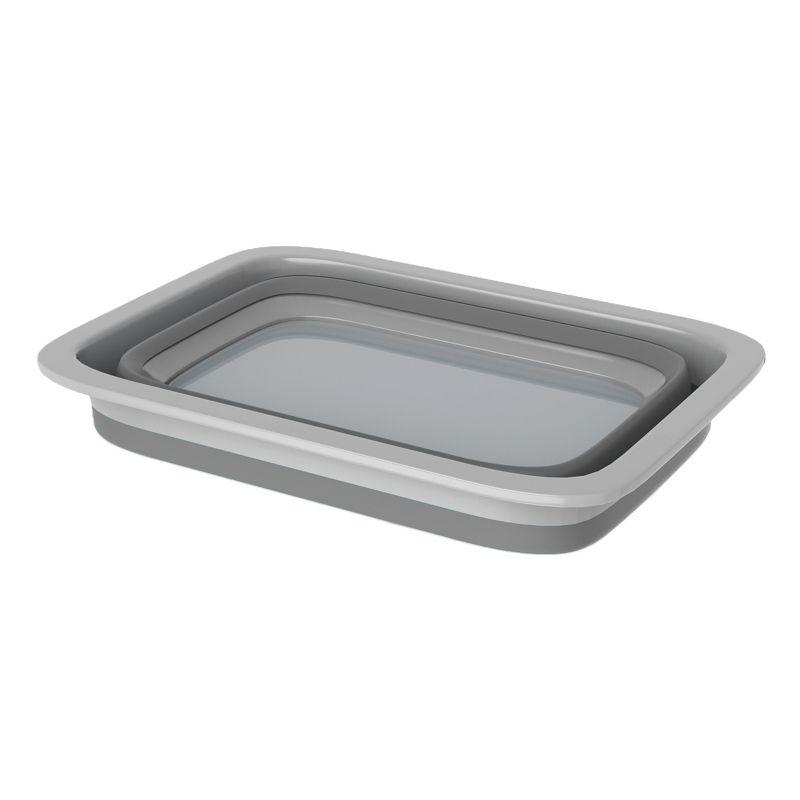 Leisure Sports Collapsible Multiuse Portable Wash Bin - 10L, Gray
