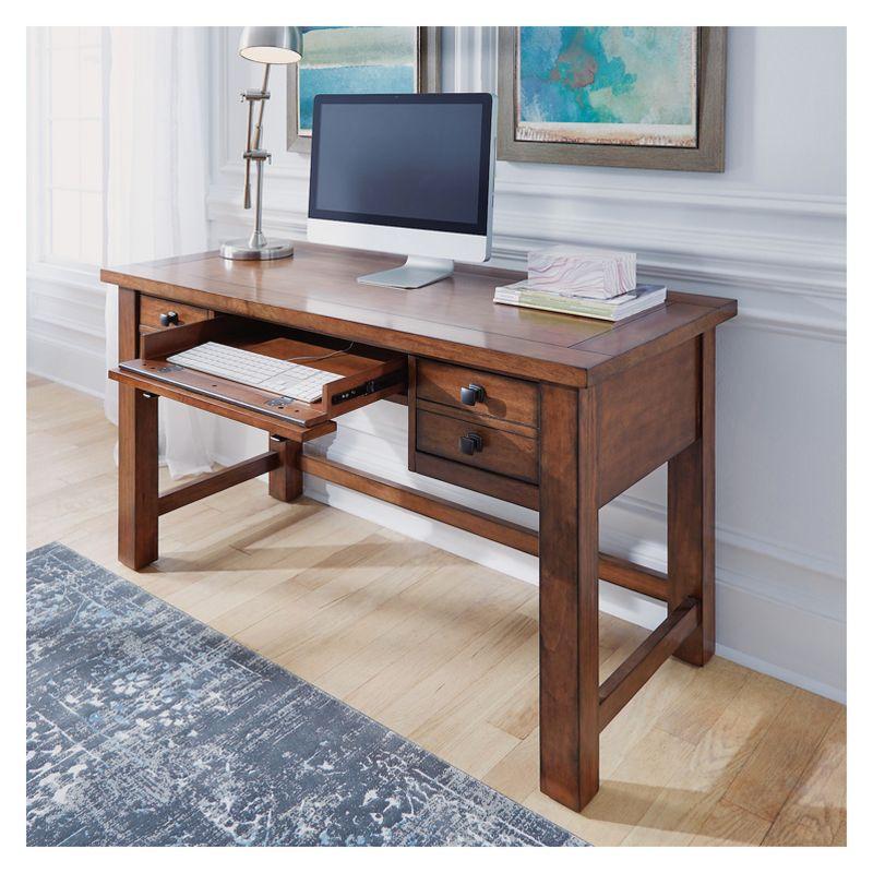 Tahoe Executive Writing Desk - Aged Maple - Home Styles: Mid-Century Modern, Hardwood Frame, Drawer Storage