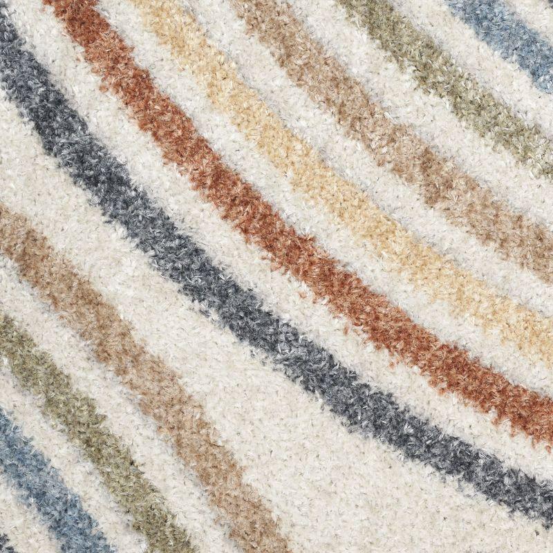 Nourison Astra Machine Washable Contemporary Rainbow Kids Indoor Rug