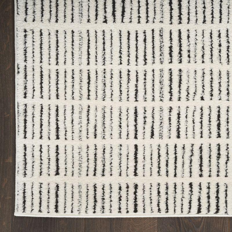 Nourison Cozy Modern 3'11" x 5'11" Ivory Black Scandinavian Indoor Rug