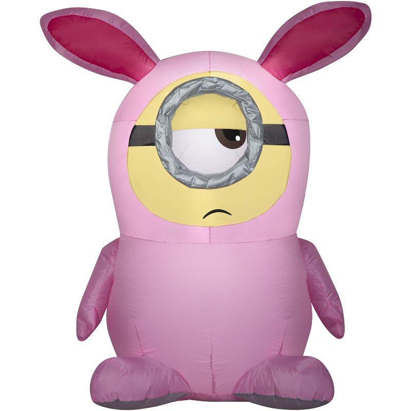 Gemmy Industries Minions Stuart in Pink Bunny Suit Inflatable