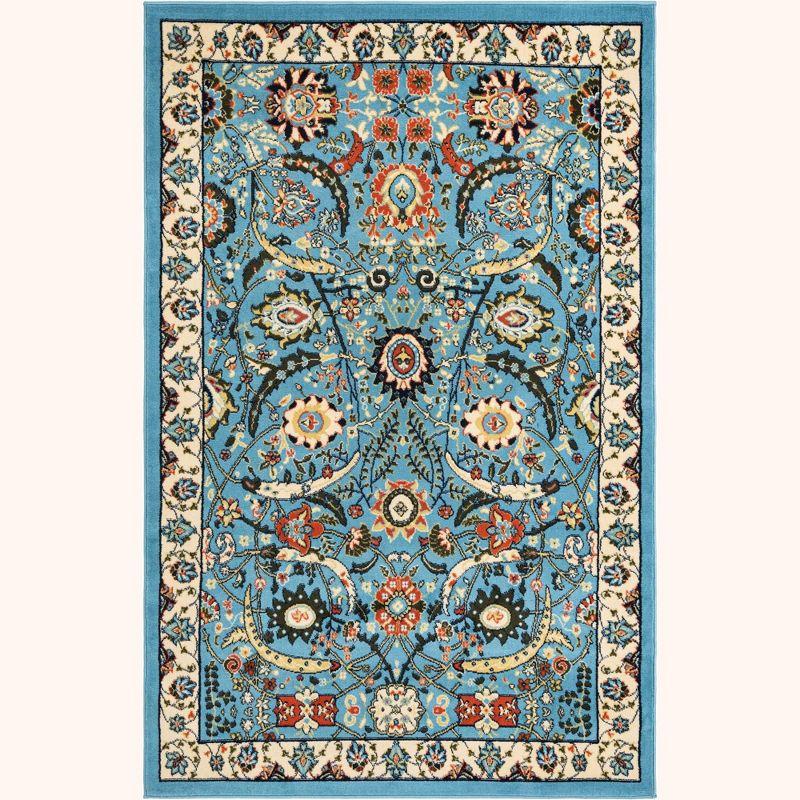 Unique Loom 5' 3 x 8' 0 Blue Espahan Cape Cod Area Rug