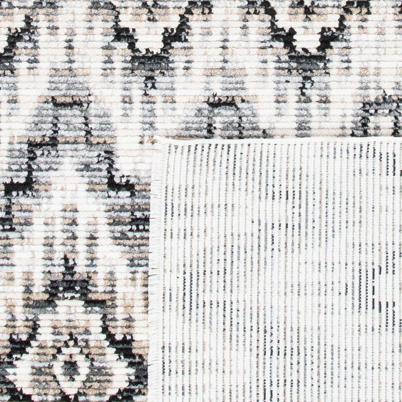 Gray Hand-knotted Synthetic Reversible Area Rug 4'5" x 6'1"