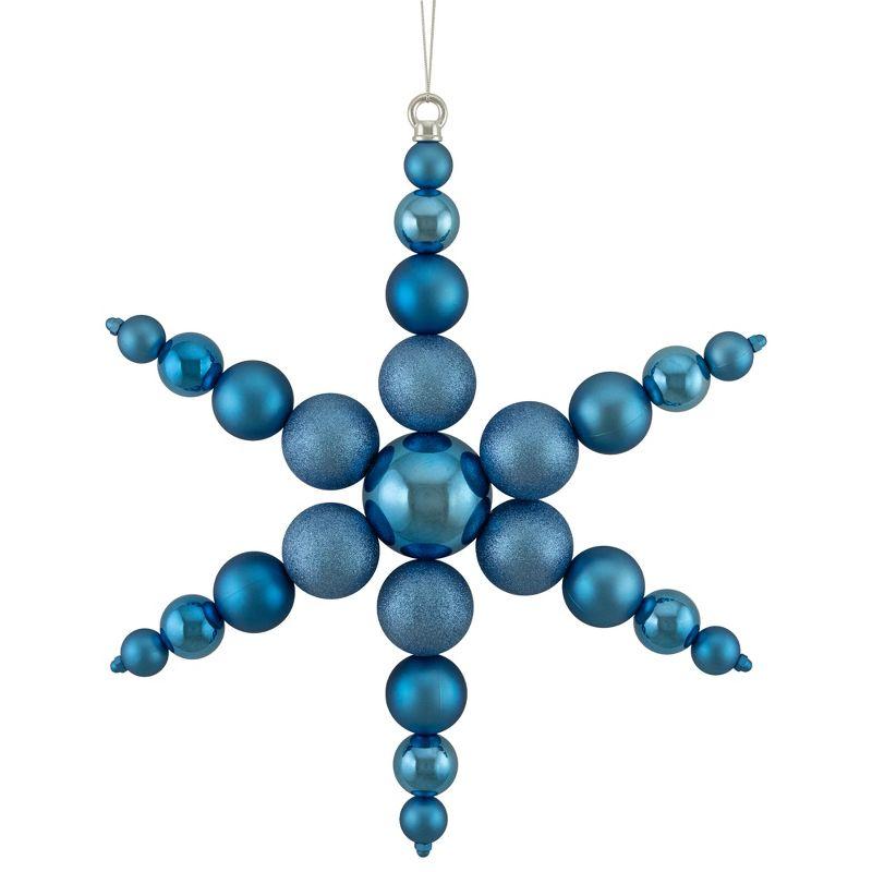 18" 3-Finish Ball Snowflake Commercial Christmas Ornament