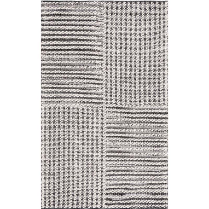 Natura NAT227 Hand Woven Indoor Area Rug - Ivory/Black - 5'x8' - Safavieh