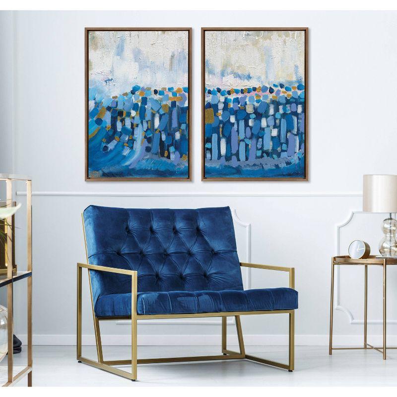 (Set of 2) 23" x 33" Sylvie Queen Elizabeth II Framed Canvas Set by Leah Nadeau Gold - Kate & Laurel All Things Decor