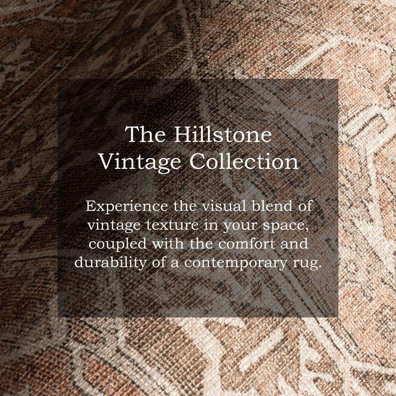 Nuloom Hillstone Collection Mariposa Traditional Vintage Medallion Area Rug, 6' 7" x 9', Ivory