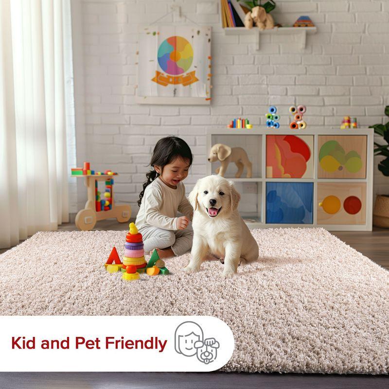 Nuloom Kara Solid 9x12 Shag Indoor Area Rug for Living Room Bedroom Dining Room Nursery, Beige