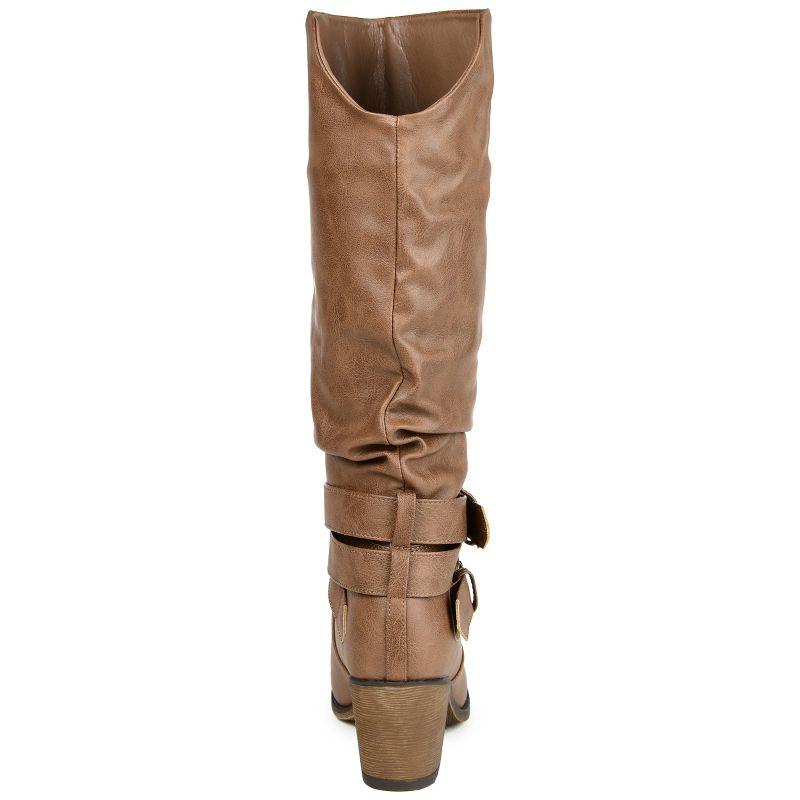 Journee Collection Wide Width Wide Calf Women's Late Boot Taupe 8 W