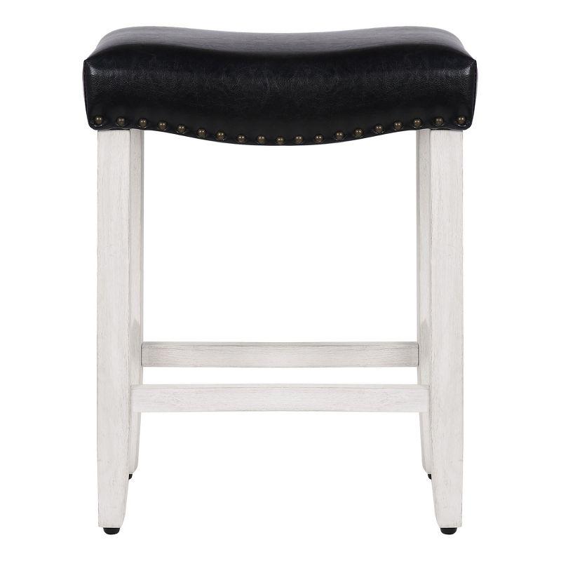 WestinTrends 29" Upholstered Saddle Seat Bar Stool (Set of 2)