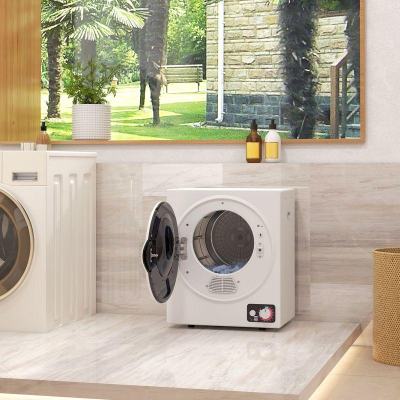 HomCom 1.5 Cubic Feet Vented Electric Stackable Dryer