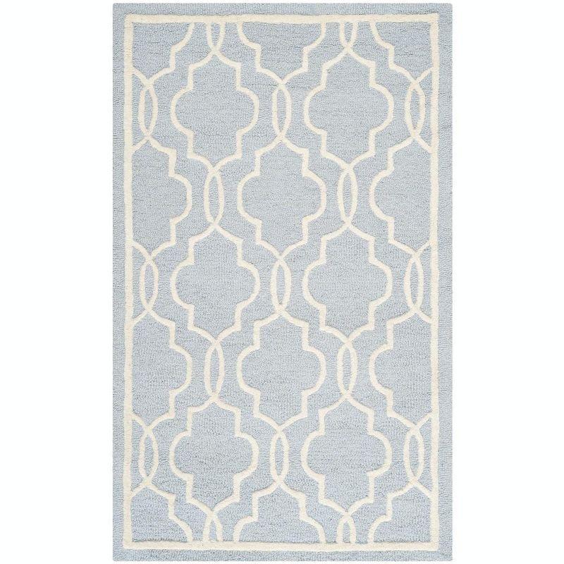 Cambridge CAM131 Tufted Indoor Runner Rug - Light Blue/Ivory - 2'6"x10' - Safavieh