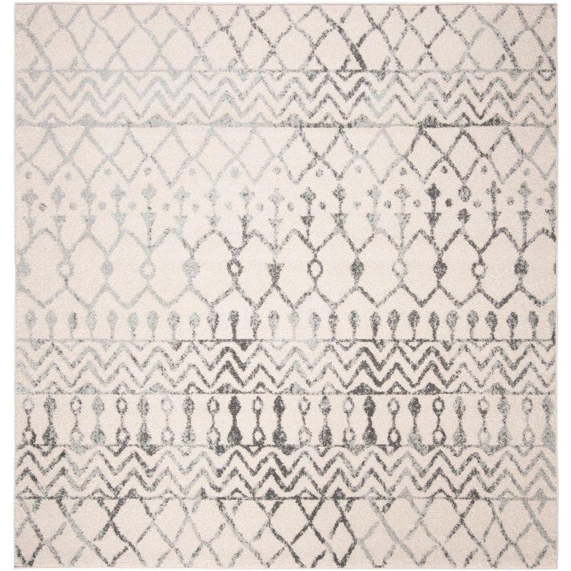 Tulum TUL270 Power Loomed Area Rug - Ivory/Grey - 8'x8' - Safavieh.