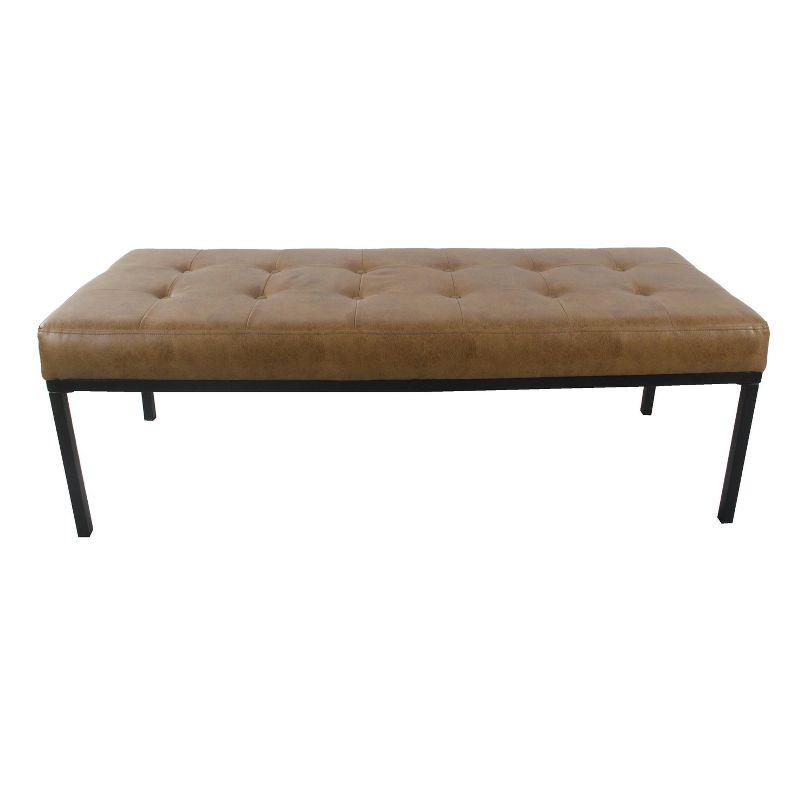 Tufted Metal Bench - HomePop