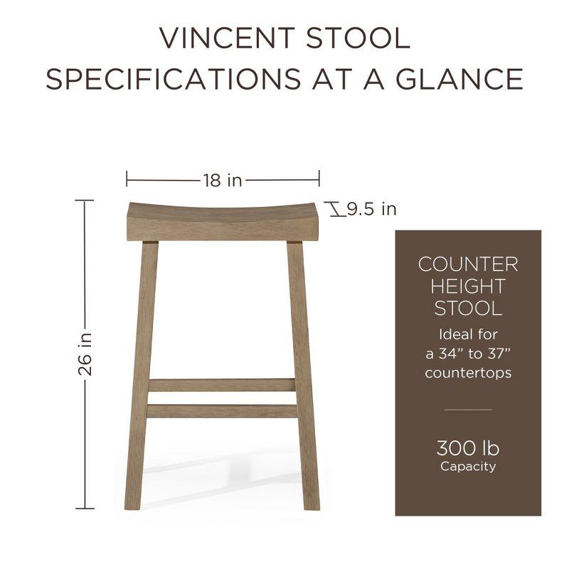 Maven Lane Vincent Wooden Kitchen Bar Stool