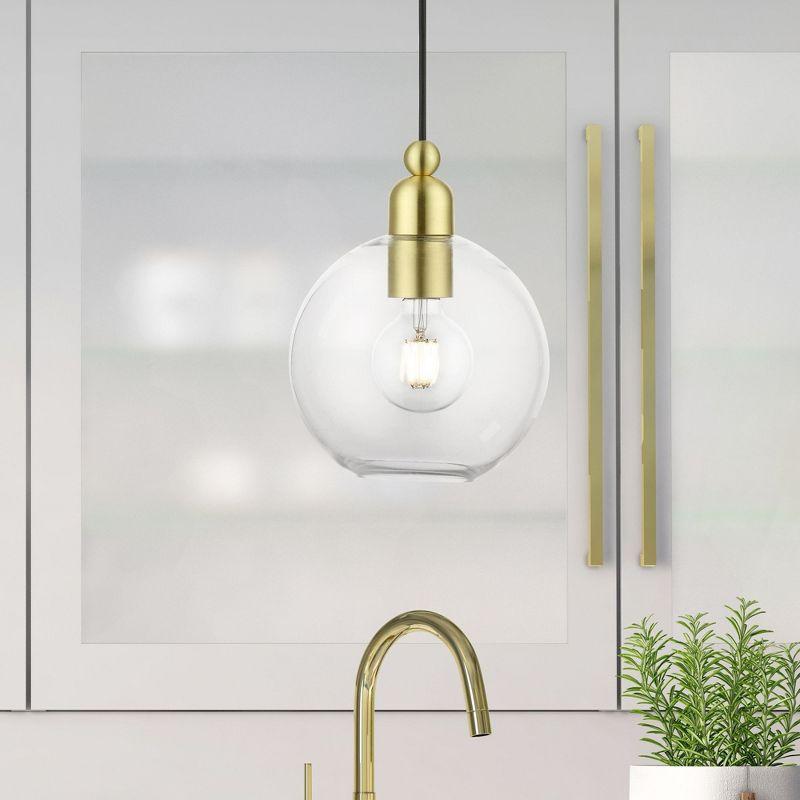Livex Lighting Downtown 1 - Light Pendant in  Satin Brass