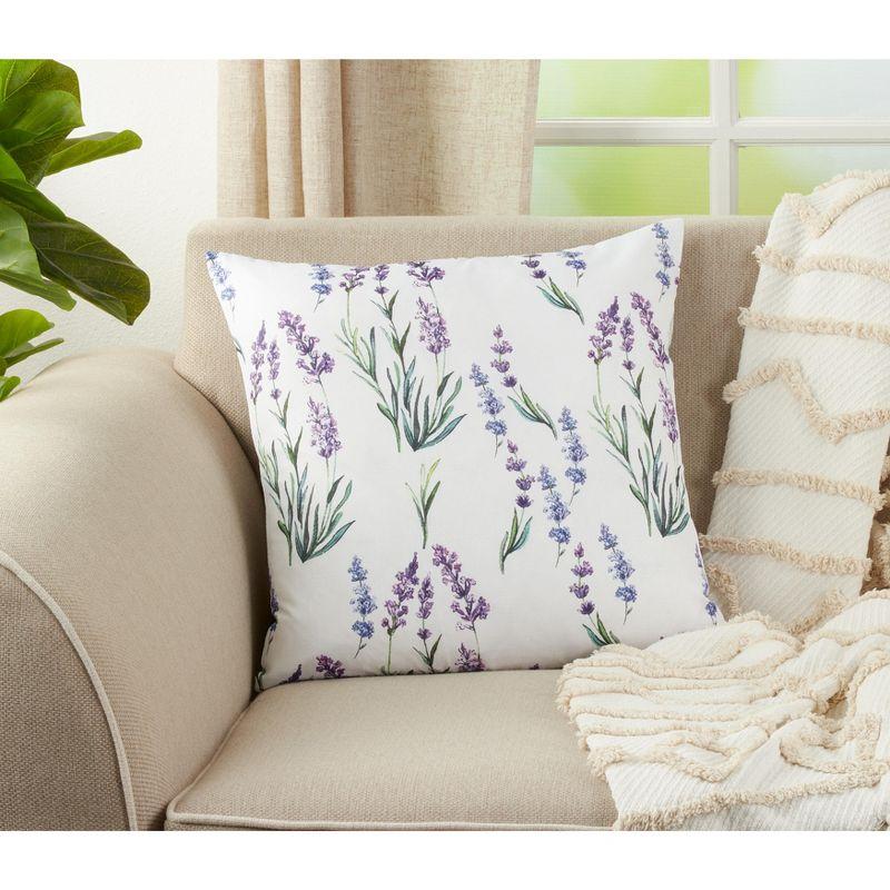 Saro Lifestyle Lavender  Decorative Pillow Cover, Lavender, 18"