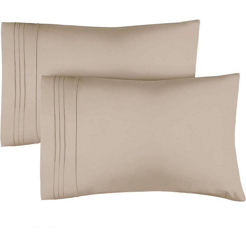 CGK Linens Hotel Quality Microfiber Pillowcase Covers (Set of 2)