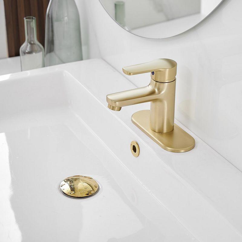 Single-Hole Single-handle Bathroom Faucet with Drain Assembly